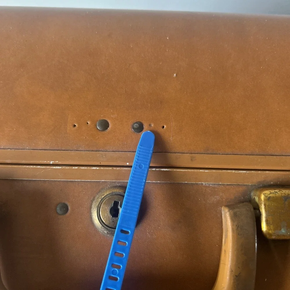 Vintage 1950s SAMSONITE Luggage Leather Suitcase Brown